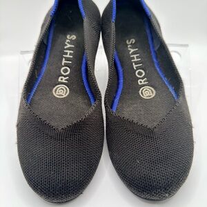 Rothy's Women's Black and Blue Flats